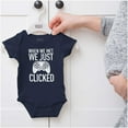 thumbnail image 5 of Just Clicked Funny Video Gamer Nerd Romper Boys or Girls Infant Baby Brisco Brands 12M, 5 of 6