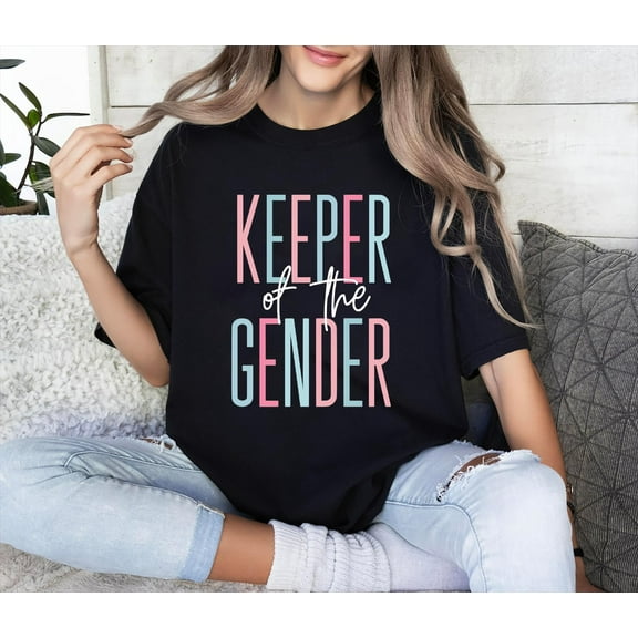 MilkCho Keeper of the Gender Shirt , Gender Reveal Party Shirts, Team Boy Team Girl Baby Announcement Shirts Gender Reveal Idea Family reveal
