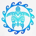 thumbnail image 3 of CafePress - Blue Tribal Turtle Sun T Shirt - 100% Cotton Ringed T-Shirt, 3 of 4
