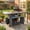 Gray, variant on MEETFAV Foldable Outdoor Grill Cart Patio with Trash Rack, Drawer, Foldable Top & Storage Space Prep Station BBQ Cart for Backyard, Patio, Black