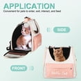 thumbnail image 5 of Uxcell Cat Backpack Carrier, Large Space Ventilated Mesh Design for Cats or Small Dogs (Pink, 14.6"x9.8"x13.4"), 5 of 7