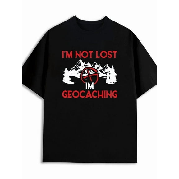 Geocaching Tee 180G 100% Cotton 180G 100% Cotton mens elegantly top 2025 black Vintage Unisex Shirt Short Sleeve tshirts Trendy Unisex Shirt Graphic Tee tshirts new years gifts