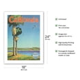 thumbnail image 2 of California - Santa Fe Railway - Vintage Railroad Travel Poster by Oscar M. Bryn c.1950s - Fine Art Matte Paper Print (Unframed) 18x24in, 2 of 4
