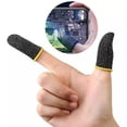 thumbnail image 2 of 1 Pair Ultra-Thin Fiber Finger Thumb Gloves Sweat Proof Finger Cots for Game, 2 of 8