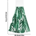 thumbnail image 3 of SKYSONIC 2 PCS 12"x17" Hand Towels for Kitchen Tropical Palm Leaves Bathroom Hand Towels Kitchen Towels with Hanging Loop, Hanging Tie Towels, 3 of 6
