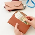 thumbnail image 5 of Portable Cash Waterproof PU Leather Wear-resistant Male Female Money Pouch Holder Cash Envelope Wallet Credit Card Holoder Money Binder Organizer PINK, 5 of 8