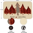 thumbnail image 3 of Christmas Trees Door Mat Seasonal Winter Happy Holiday Farmhouse Red Tree Doormat Kitchen Low-Profile Floor Rug Switch Mat for Home Decor Indoor Outdoor 29 x 17 Inch, 3 of 6