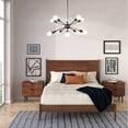 thumbnail image 3 of Chandelier Black Ceiling Lighting Metal Retro Industrial Vintage Pendant Lighting with 8 Lights use E26 Light Bulb for Indoor Kitchen Island Dining Room Living Room Hallway（8/10 lights-Black）, 3 of 8