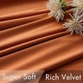 thumbnail image 4 of PinesC Burnt Orange Back Tab & Rod Pocket Velvet Curtains 102 Inches Long 2 Panels Set, Classical Thermal Insulated Light Blocking Floor to Ceiling Window Drapes for Bedroom Living Room Privacy, 4 of 5