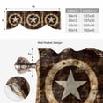 thumbnail image 6 of Brown Star Texas Tie Up Valance Curtains for Windows, Kitchen Curtains Window Treatments, Vintage Western Country Wooden Short Window Shades Valances for Bedroom Bathroom Cafe 42"x18", 6 of 8