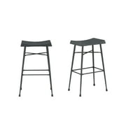 Boraam 29" Gilbert Backless Steel Bar Stool, Set of 2 - Gray Finish