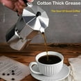 thumbnail image 4 of 1pc Italian Moka Espresso Pot - 3 Cup Stainless Steel Stovetop Coffee Maker  Silvery,3Container,none, 4 of 6