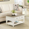 thumbnail image 2 of Riverside Furniture Myra Wood Coffee Table with Small Legs in Natural/Paperwhite, 2 of 6