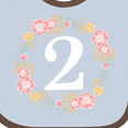 thumbnail image 4 of Inktastic 2nd Birthday Rose Wreath 2 Year Old Girl Girls Baby Bib, 4 of 4