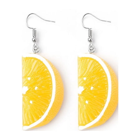 AOOOWER Personality Lemon Earrings Fruit Charm Dangle Earrings Holiday Costume Jewelry