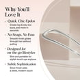 thumbnail image 3 of Kitsch Metal French Hair Pin for Women - Elegant Hair Accessories, Ideal for Buns & French Twist, Designed for a Secure, Comfortable Fit | Ideal Gifts for Women - Silver, 3 of 4
