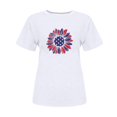 thumbnail image 2 of Tops Cortos para Mujeres Bandera de Moda Impresa Cuello Redondo, Camiseta de Manga 3/4 para Uso Diario, Casero Y Cómodo, 2 of 4
