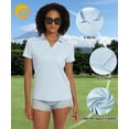 thumbnail image 4 of Tyhengta Women's Golf Polo Shirts Collared V Neck Short Sleeve UPF 50+ Quick Dry Tennis Shirt Dry Fit Moisture Wicking Light blue XXL, 4 of 7