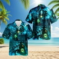 thumbnail image 2 of Netecom Ghost Train Hawaiian Shirt for Men, Horror Style, Button Down Summer Beach Short Sleeve, S-5XL, 2 of 6