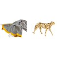 thumbnail image 1 of Manta Suave A Rayas Y Escultura Dorada De Guepardo, Ideal Como Decoración Para El Dormitorio, Sofá, Cama, Silla O Centro De Mesa., 1 of 8