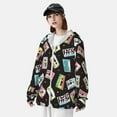 thumbnail image 3 of Balery Colorful Retro Tape Sudadera ligera de manga larga con capucha y protección solar UPF 50+ para hombre y mujer, ideal para pesca y running-XX-Large, 3 of 7
