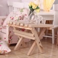 thumbnail image 4 of 2 Pcs Modèles de Table Pliante Miniature Table Mini Créative en Bois Déco de Mini Maison, 4 of 8