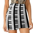thumbnail image 4 of Vertical Multi Piano Keyboard Women's skirt Mini Skirts A Line Skirt With Hide Pocket Piano Keyboard Musical Instrument Keys, 4 of 7