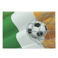 thumbnail image 1 of Irish Cutting Board, Sports Theme Soccer Ball in a Net Game Goal with Ireland National Flag Victory Win, Decorative Tempered Glass Cutting and Serving Board, Large Size, Multicolor, by Ambesonne, 1 of 1