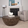 thumbnail image 5 of Uttermost Lark Round Transitional Wood Coffee Table in Aged Walnut, 5 of 7