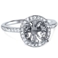 thumbnail image 3 of Pompeii 1/5ct Vintage Halo Diamond Engagement Ring Semi Mount 14K White Gold (G/H,SI2-I1), 3 of 3