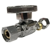 EZ-Fluid Repair Add On Stop Valve 3/8-Inch O.D Female Compression x 3/8-Inch O.D Male Comp.Straight Lead-Free Brass 1/4 Turn Water Shut Off Ball Valve,For Kitchen,Bathroom Faucet-1Pc