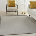 thumbnail image 4 of Nourison Courtyard Indoor/Outdoor Ivory Charcoal 5' x 7' Area Rug, (5x7), 4 of 12