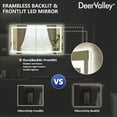 thumbnail image 5 of Deervalley 55"X 30" LED Bathroom Mirror With Lights, 1.5X Anti-Fog, Front And Backlit Frameless LED Mirror, 5 of 13