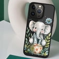 thumbnail image 3 of Compatible with iPhone 15 Pro Case, Long Nose Elephant Case for Case Girls Women, Scratch-Resistant Shockproof Protective Cover 6.1 in - Clear Black, 3 of 5