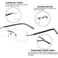 thumbnail image 7 of Blue Light Blocking Glasses Anti Blue Ray Unisex Lightweight Rimless Frameless Rectangle Computer Gaming Glasses, 7 of 7