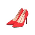 thumbnail image 5 of New Women Cape Robbin Beronica-1 Faux Suede Pointy Toe Stiletto Pump, 5 of 6