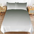 thumbnail image 6 of 3 Pcs Soft Bedding Set, Includes 1 Duvet Cover with Zipper And 2 Pillow Shams,Aesthetic Bottle Green And White Gradient Full(79"×90"), 6 of 8