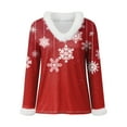 thumbnail image 4 of Gubotare Women's Long Sleeve V-Neck Sweatshirt for Christmas Long Pullover Sweaters for Women (Red,XXL), 4 of 4