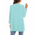 thumbnail image 4 of Delayuji Women's Cardigan Sweater Solid Color Fashion Casual 3/4 Sleeves Cardigans For Women Long Sleeve Cardigan, 4 of 6