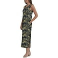 thumbnail image 3 of Briggs Women's Linen Blend Relaxed Fit Lightweight Floral Dress, Black Small, 3 of 5