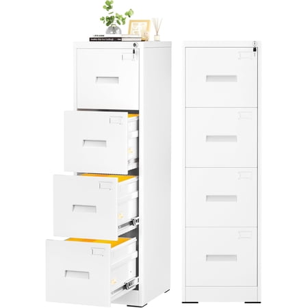 Lateral file cabinet with lock, metal office file cabinet with drawers for home office, lockable file cabinet for legal/letter/A4/F4 size