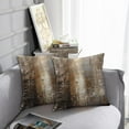 thumbnail image 5 of Throw Pillow Covers Modern Home Art Decor, 18 x 18 Inches Set of 2 Abstract Oil Painting Pillowcases for Bedroom, Living Room, Cushion Couch Sofa, Brown Grey Beige, 5 of 6
