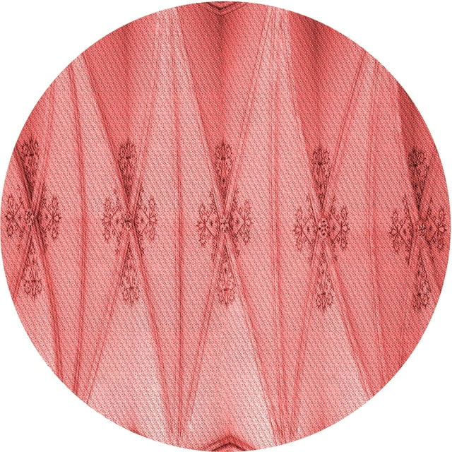 Ahgly Company Tapis Rond Lavable en Machine Intérieur Transitionnel Rouge Camion de Pompiers, 5 Pieds Rond
