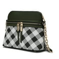 thumbnail image 5 of MKF Collection Suki Checkered Vegan Leather Women's Crossbody Handbag by Mia K. - Navy, 5 of 10