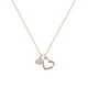 thumbnail image 1 of Heart To Heart Collar Mujeres Doble Corazón Luz Clavícula Cadena Nueva Novias Regalo, 1 of 4