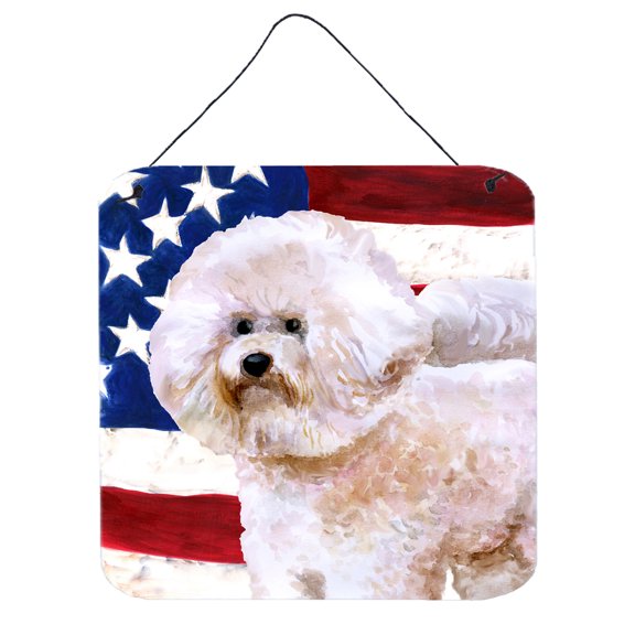 Bichon Frise 2 Patriotic Wall or Door Hanging Prints