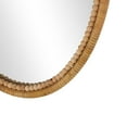 thumbnail image 4 of DecMode 20" x 28" Brown Wrapped Wall Mirror with Beaded Frame, 4 of 9