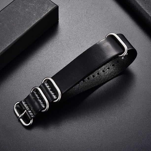 nato zulu correa de reloj reemplazar cuero de vacuno correa de reloj retro pulseras 18 mm 20 mm 22 mm 24 mm correas accesorios de reloj
