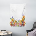 thumbnail image 1 of Flower Decor Tapestry, Cartoon like Print Garden Floral Daisies Violets Tulips Nature Theme Decor, Wall Hanging for Bedroom Living Room Dorm Decor, 40W X 60L Inches, Multicolor, by Ambesonne, 1 of 2