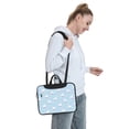 thumbnail image 6 of Lsque Goose White Flowers Pattern Laptop Bag – Portable & Slim Single-Shoulder Computer Case with Adjustable Strap, Protective, Lightweight for 13”/14”/15.6” Laptops, 6 of 8